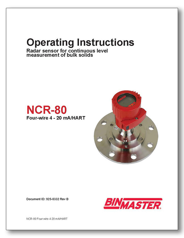 NCR-80 Four-Wire 4-20 mA HART Manual