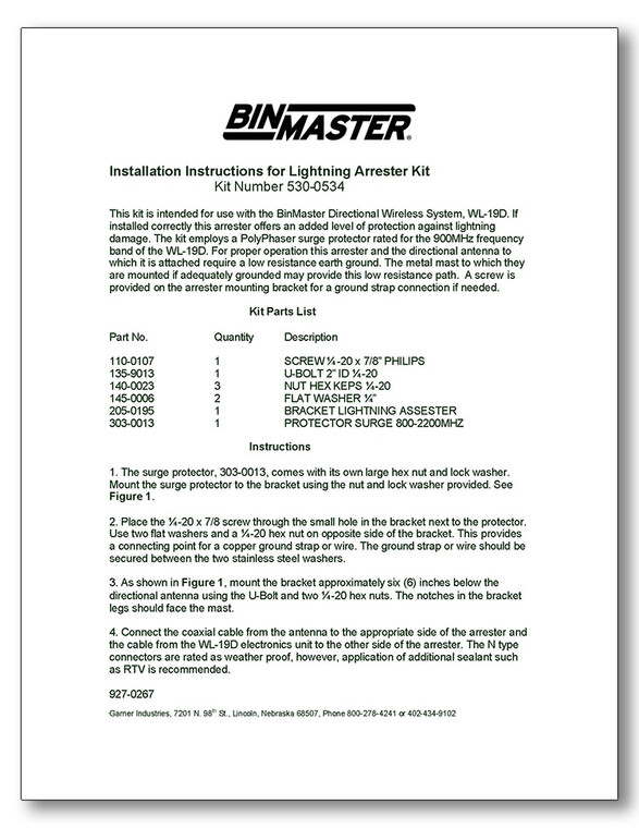 WT-19 Lightning Arrester Manual