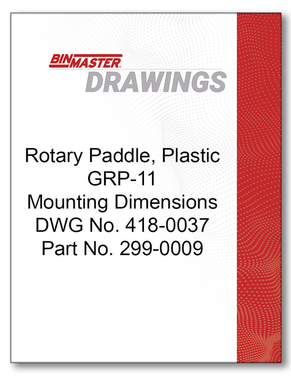 Rotary Paddle Plastic GRP-11 Mounting Dimensions Drawing
