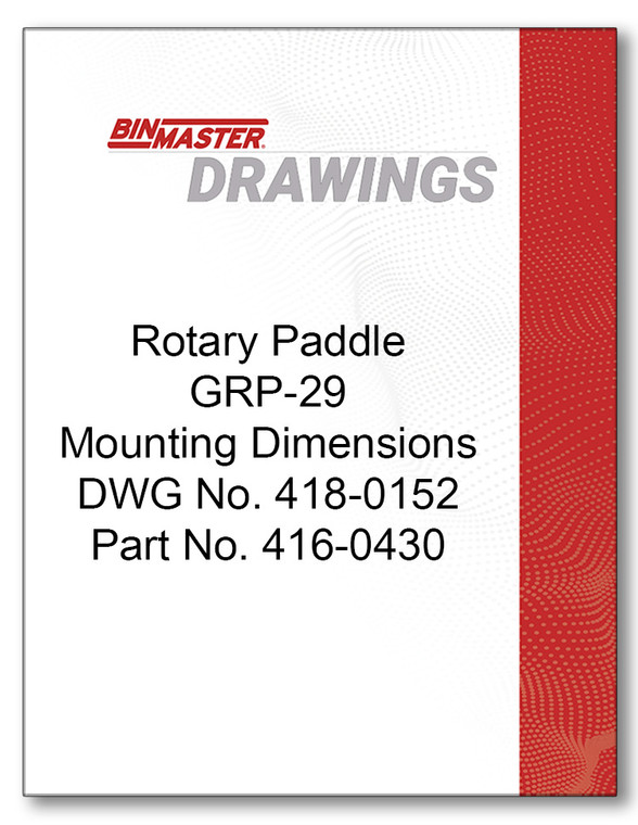Rotary Paddle GRP-29 Mounting Dimensions Drawing