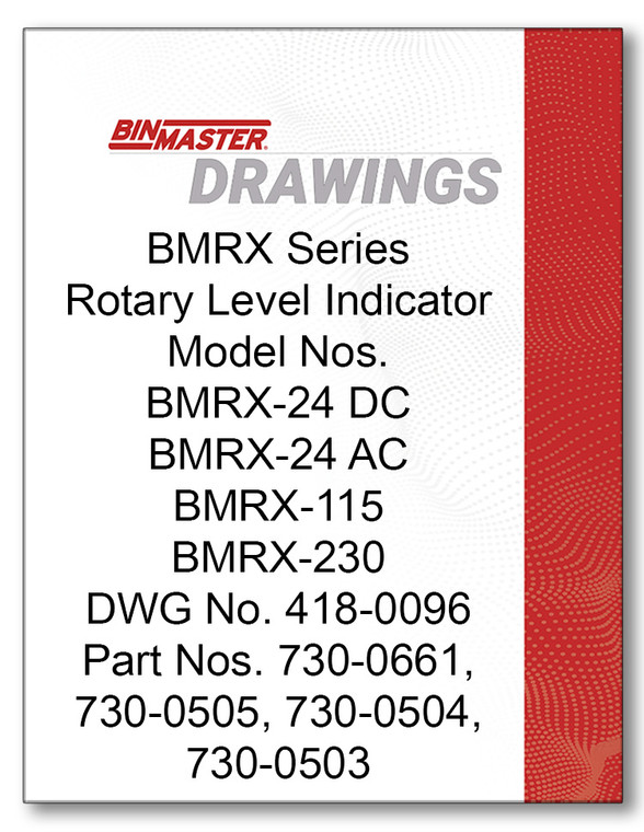 BMRX Series Rotary Level Indicator Dimensional Drawing