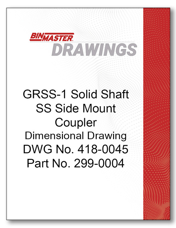 GRSS-1 Solid Shaft SS Side Mount Coupler Dimensional Drawing