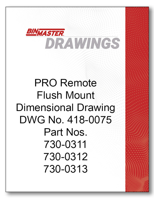 418-0075 PRO Remote Flush Mount Dimensional Drawing