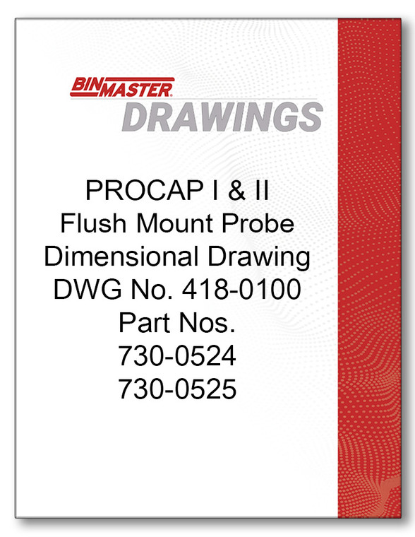 418-0100 PROCAP 1 & 2 Flush Mount Probe Dimensional Drawing