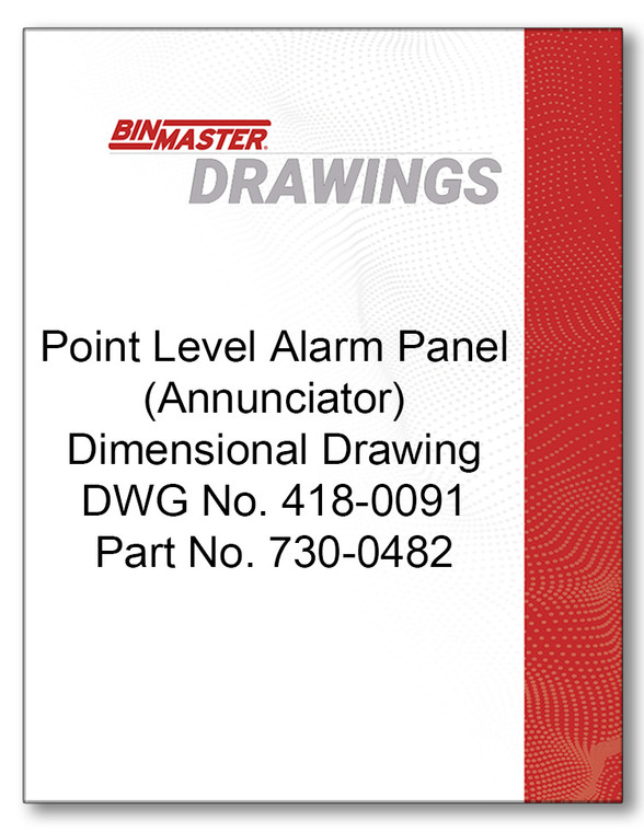 418-0091 Point Level Alarm Panel Annunciator Dimensional Drawing