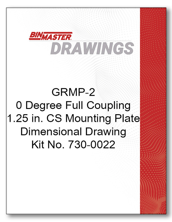GRMP-2 0 Degree Full Coupling 1.25 in. CS Mounting Plate Dimensional Drawing