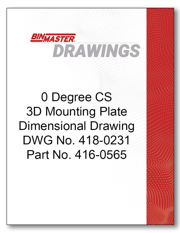 0 Degree CS 3D Mounting Plate Dimensional Drawing