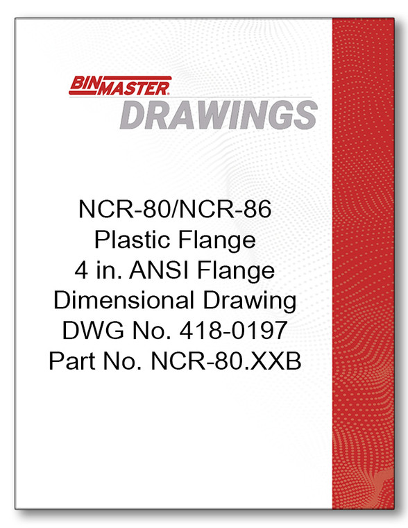 Radar NCR-80 Plastic Flange Dimensional Drawing