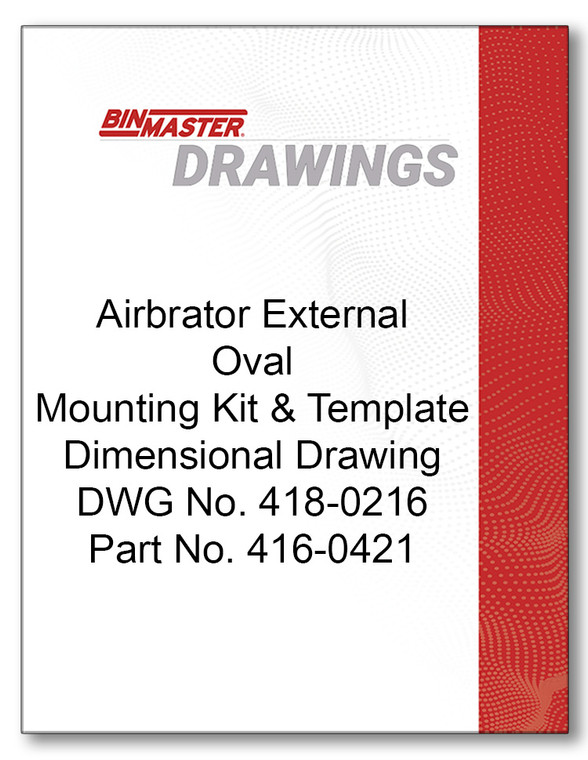 Airbrator Extl Oval Mnt Kit and Template Dimensional Drawing