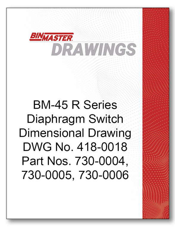 BM-45 R Series Diaphragm Switch Dimensional Drawing