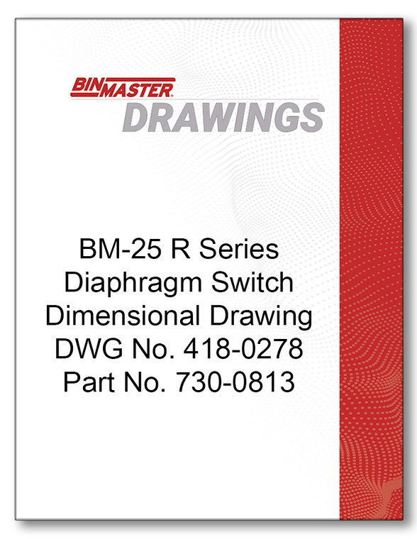 BM-25 R Series Diaphragm Switch Dimensional Drawing