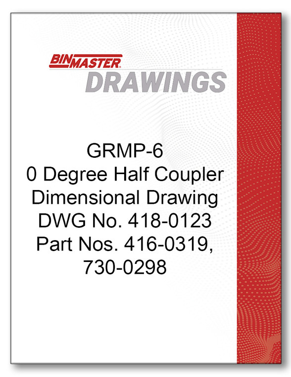 0 Degree Half Coupler GRMP-6 Dimensional Drawing