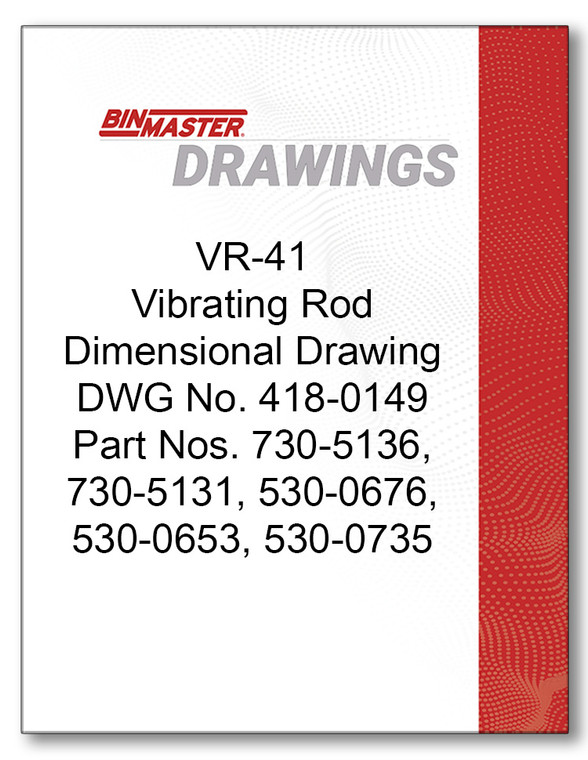 VR-41 Vibrating Rod Dimensional Drawing