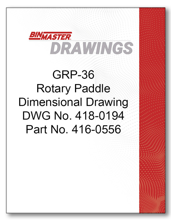 GRP-36 Rotary Paddle Dimensional Drawing