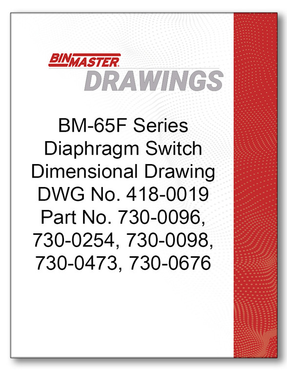 BM-65 F Series Diaphram Switch Dimensional Drawing