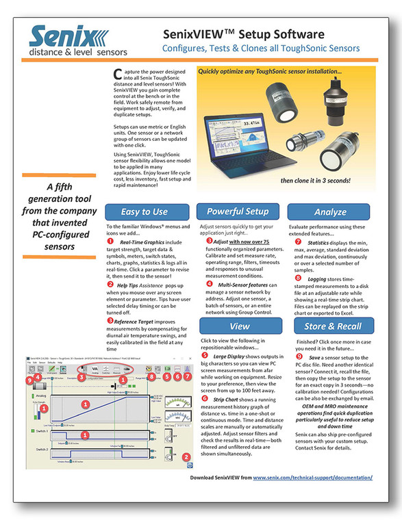 SenixView Software Data Sheet