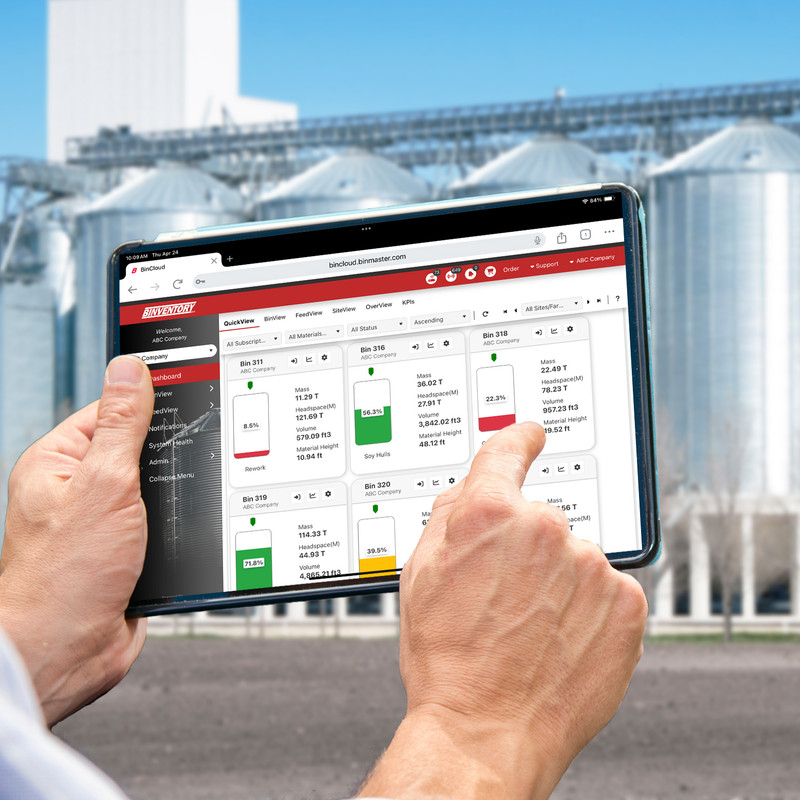 User monitors level measurements on a phone that is authorized on the LAN or VPN of the operation. Local inventory access from anywhere, at any time