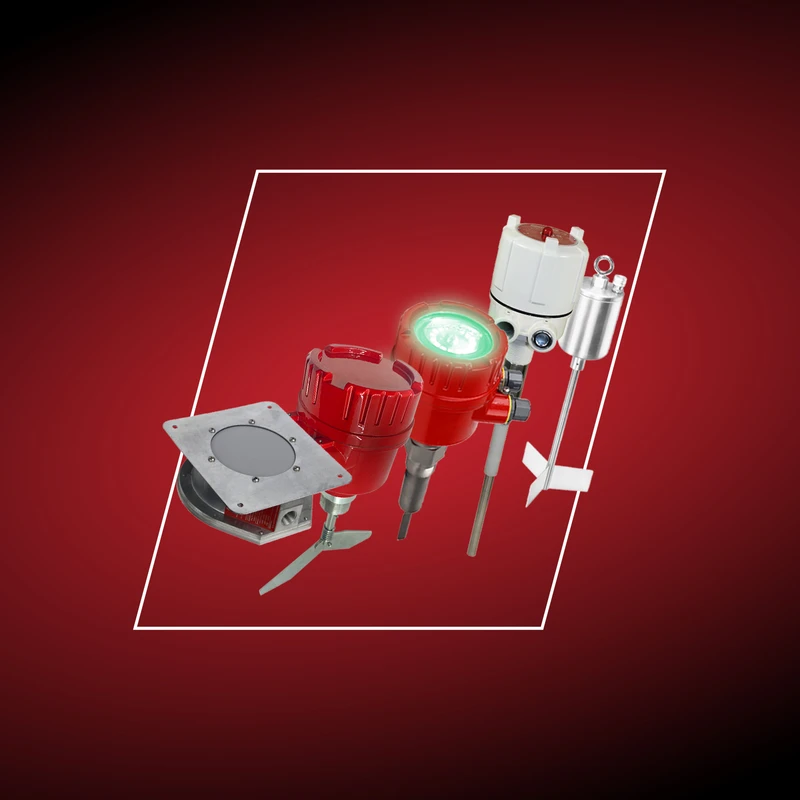 Diaphragm switch, rotary bin indicators, capacitance probe, and tilt switches for point-level detection; each serves unique benefits to bulk storage