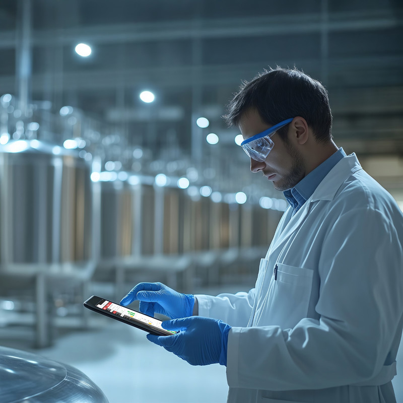 BinCloud® user tracks tank levels on a tablet