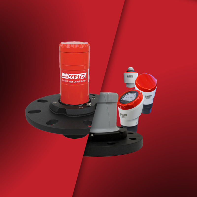 BinMaster's lasers should be used in low-dust storage silos or bins with internal structure that may interfere with inventory level measurements