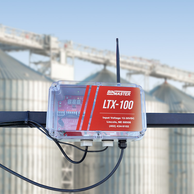 The LTX-100 transfers level measurements to other LTX gateways, BinCloud software, or the Binventory 2.0 local inventory platform