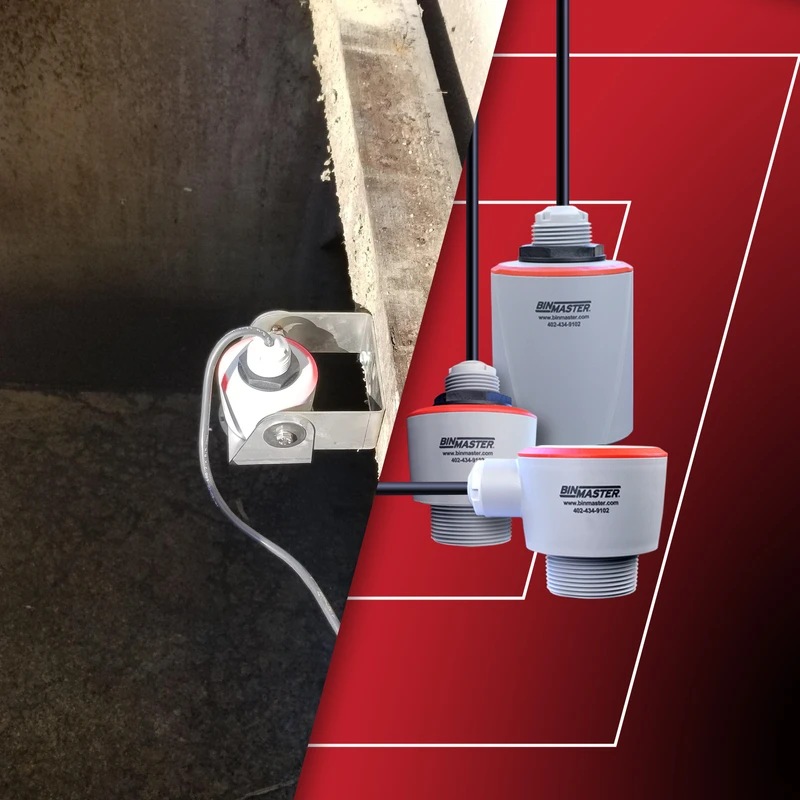 CNCR radar sensors from BinMaster are mounted above animal waste pits for continuous level measurement to prevent breaches and overfills