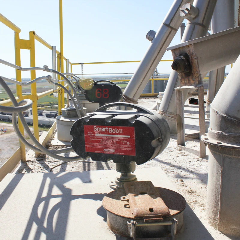 SmartBob plumb-bob sensors can be mounted atop flat silo roofs or sloped bin rooftops, with a wide range of mounting options to fit each vessel