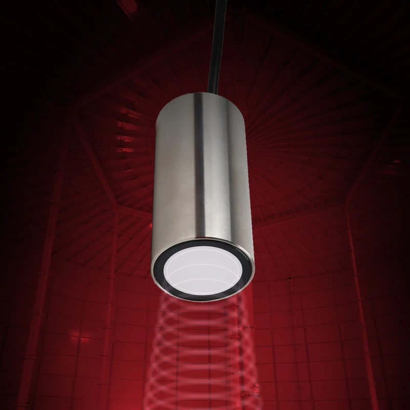 Ultrasonic sensors use ultrasonic sound waves that reflect and return to the sensor, which converts time-of-flight into a distance measurement