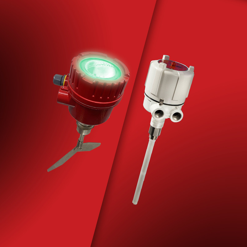 BMRX rotary paddle indicators and capacitance probe sensors may be chosen instead of VRX rods in materials with stable dielectric properties