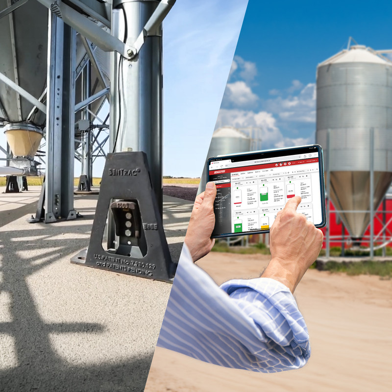 Measurements taken by BinTrac load cells can be integrated into BinCloud software for remote access and data reporting