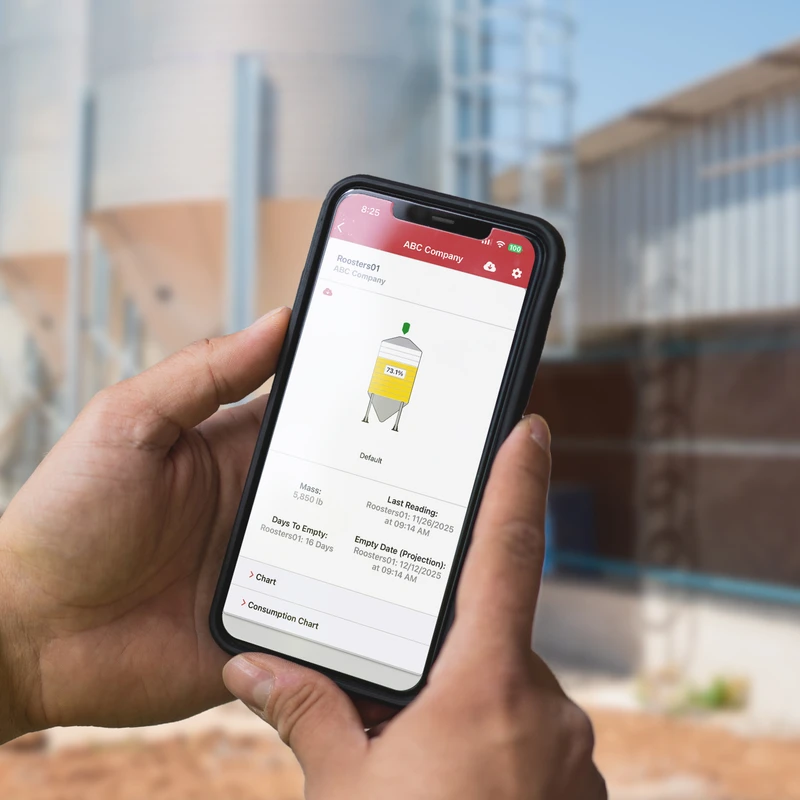 BinTrac allows users to access bin levels from their phone, tablet, or PC for real-time monitoring anywhere, anytime