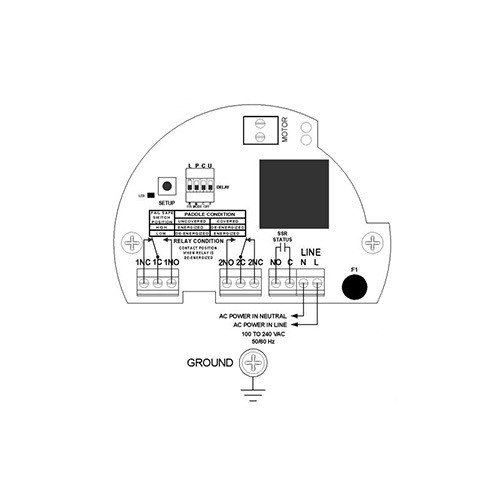BMRX-300 rotary level sensor typical wiring diagram