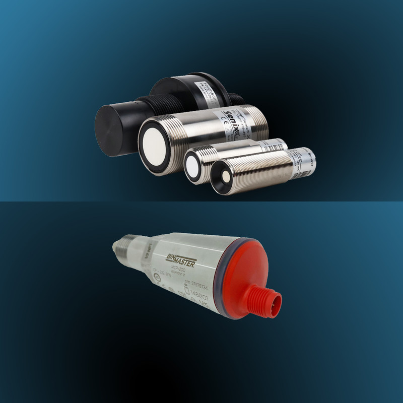 Non-contact radar sensors provide continuous level measurements; mini capacitance probe sensors enable high, mid, or low point-level alerts
