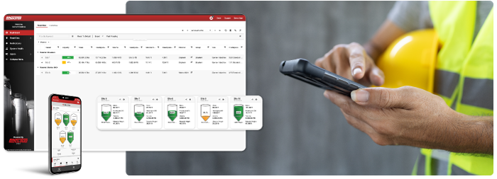 BinCloud user accesses inventory data from a phone using the BinCloud inventory management app
