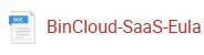 BinCloud SaaS EULA Document Download Thumbnail