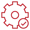 Gear icon for system configuration