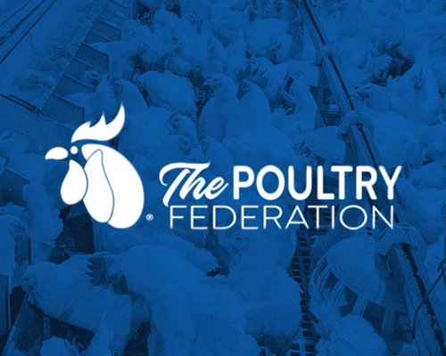 The Poultry Federation logo, hosts of the Poultry Symposium in Arkansas
