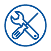 System configuration icon: wrench and screwdriver