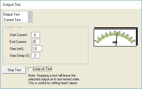 "Running a Current Test" Window