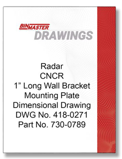 1 in. Long Wall Bracket Mount – Dimensional Drawing Thumbnail