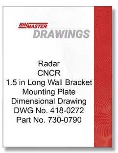 1.5 in. Long Wall Bracket Mount – Dimensional Drawing Thumbnail