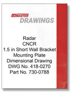 1.5 in. Short Wall Bracket Mount – Dimensional Drawing Thumbnail