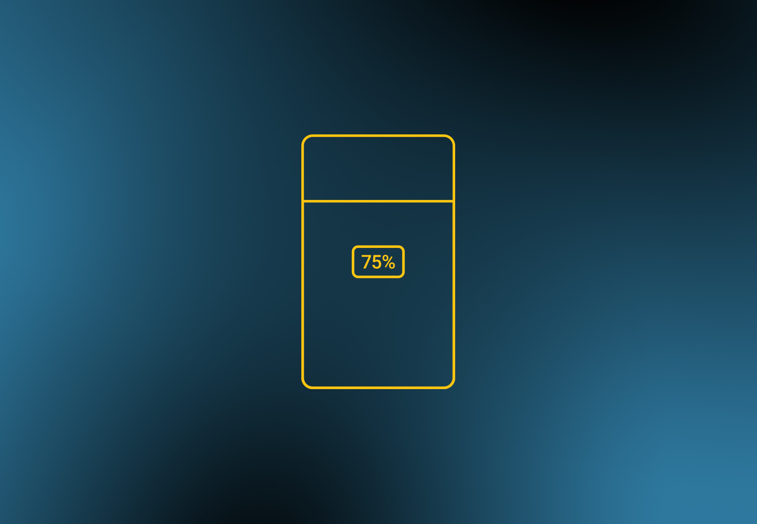 Actionable insights icon: BinCloud software displays level in a bin or storage vessel down to the percent full