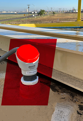 CNCR-200 sensor installed on a bin