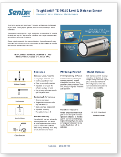 ToughSonic®-100.50 Level Sensor Data Sheet