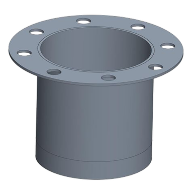 Welded 6” long spool piece w/ 4” ANSI flange BinMaster