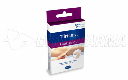 TIRITAS PLASTIC ELASTIC. 20 uds. (19 x 72 mm y 25 x 75 mm) HARTMANN 