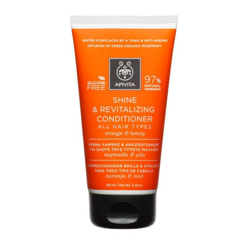 Apivita acondicionador brillo y vitalidad para tipo de cabello con naranja y miel
