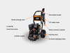 Echo PW-3100 gas pressure washer cleaning driveway surface