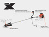 Echo SRM-2620U bike-handle brushcutter trimming tall grass
